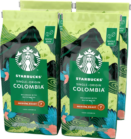 Starbucks colombia kaffebønner - 4 poser x 450g