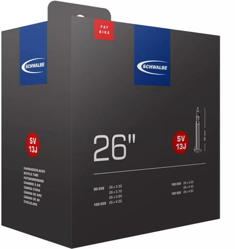 Schwalbe Inner Tube SV13J, Fatbike 26 x 3,50-4,80. ETRO 90 120-559, ventil: Sclaverand French 40mm
