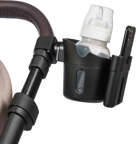 Dooky 2 i 1 universal kop- og telefonholder - til klapvogn og buggy - sort - 360 grader roterbart design