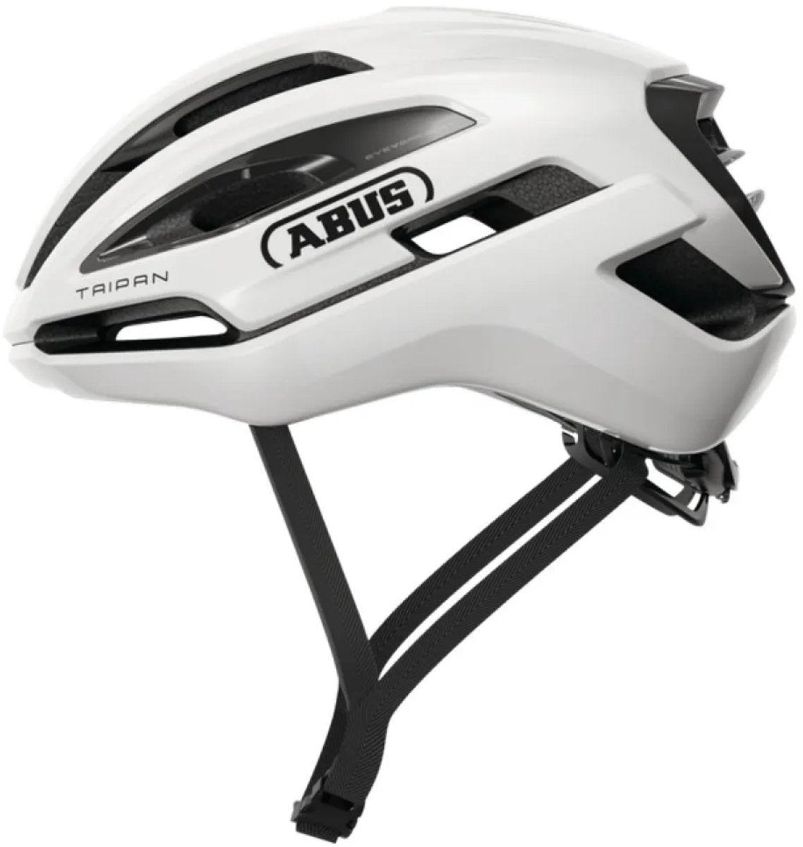 Abus cykelhjelm taipan skinnende hvid l - 57-61 cm - hvid - velegnet til brug på gruscykler - 295 g