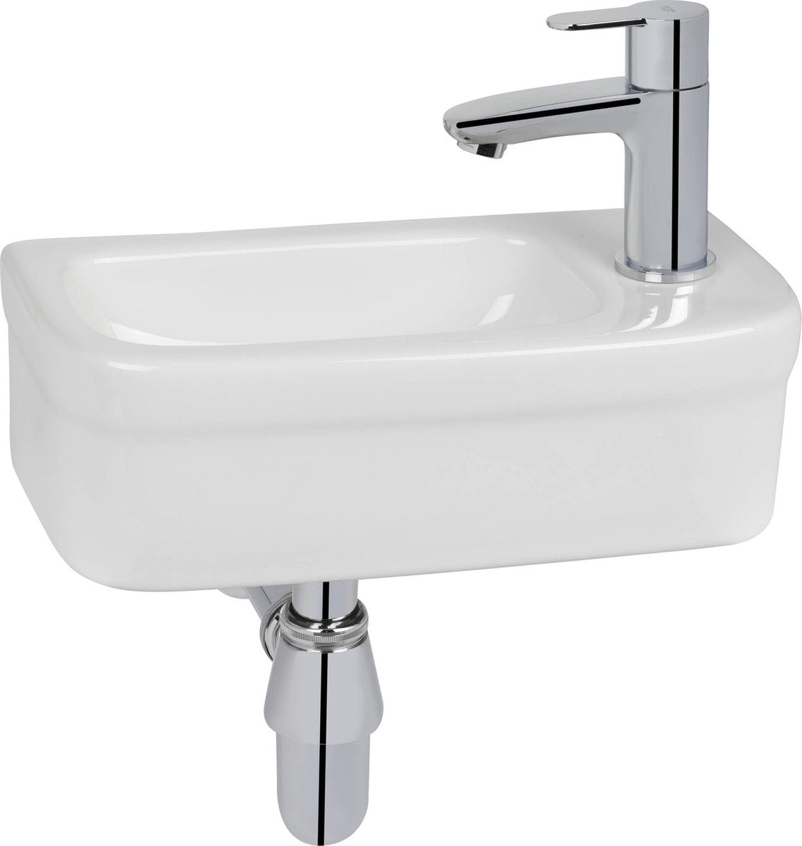 Grohe euro springvand - keramik - 37 x 18 cm - hvid