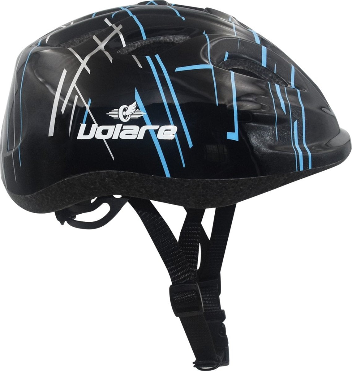 Volare cykelhjelm - børn - sort - 47-51 cm