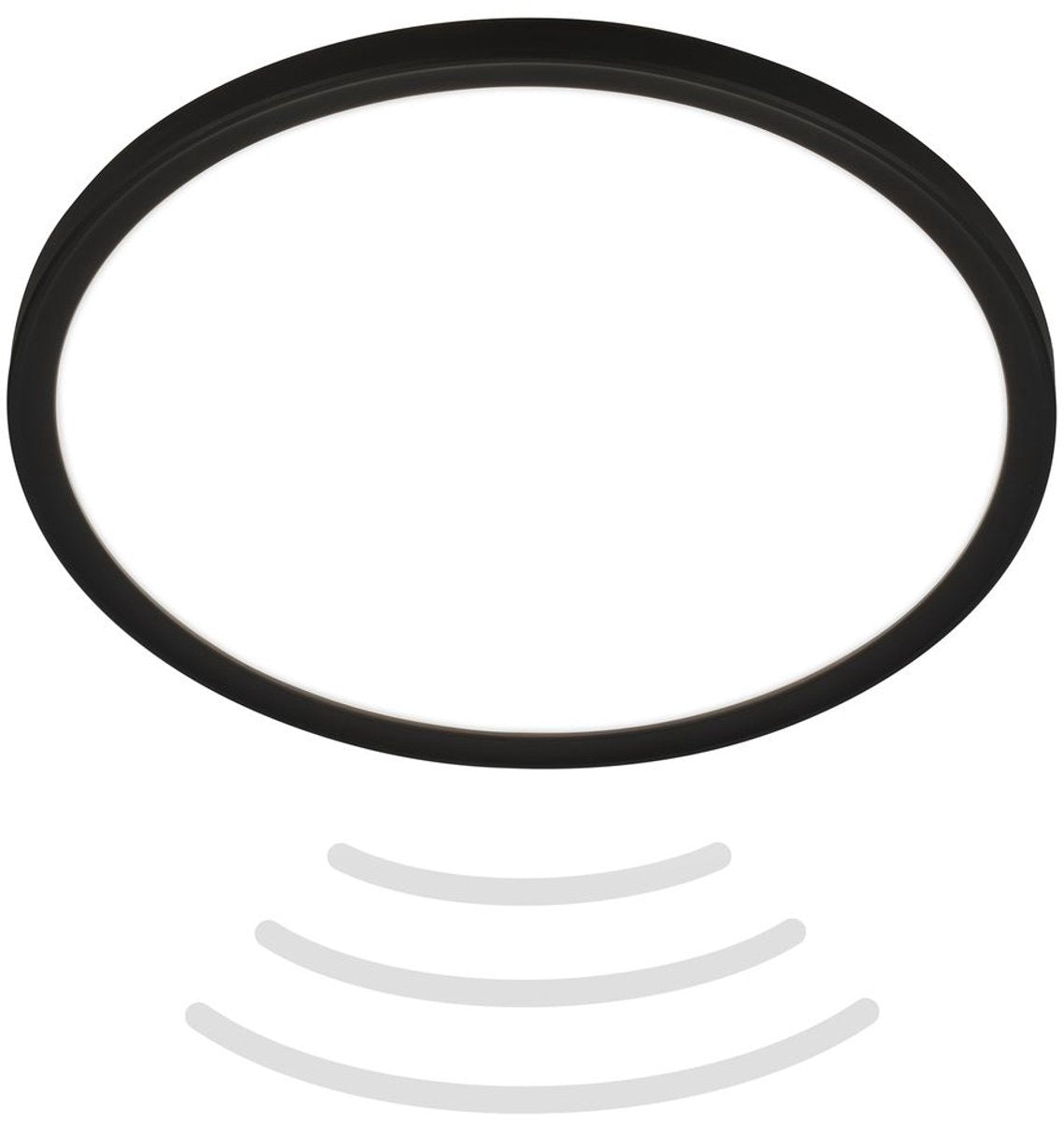 B.K.licht move - LED badeværelsesbelysning - loftslampe med bevægelsesdetektor - loftslampe med indirekte lys - ø29 cm - sort