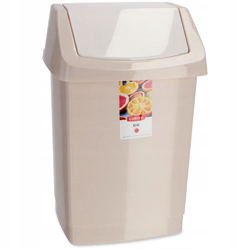 Curver affaldsspand, plastik, beige, 38,5 x 33,5 x 63,5 cm