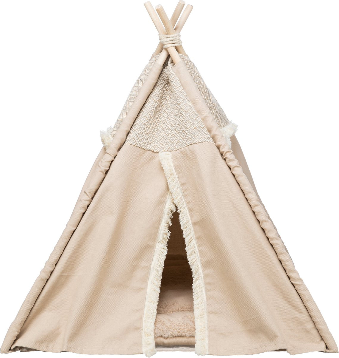 Trixie kattekurv tipi boho beige