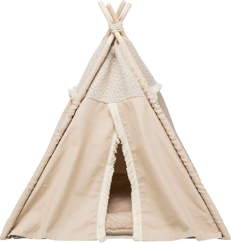 Trixie kattekurv tipi boho beige