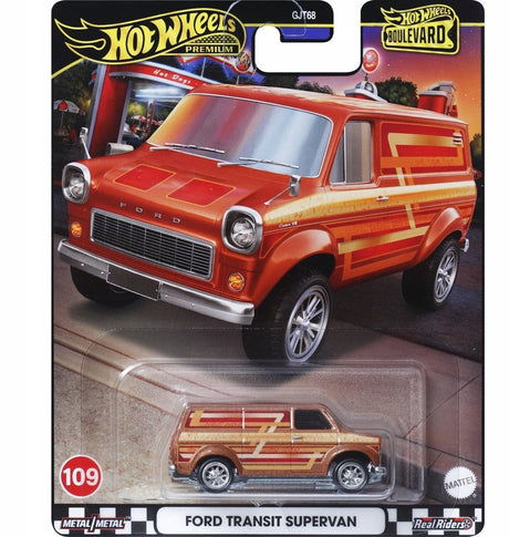 Hot wheels premium boulevard - ford transit supervan - legetøjskøretøj