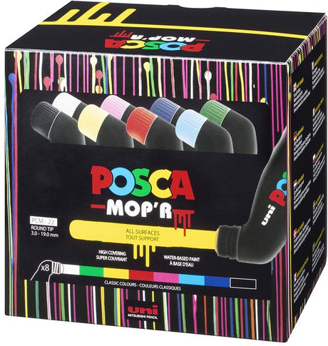 Posca uni uni malertusch xxl mop'r 8 sæt klassisk