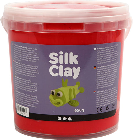 Silk clay https: www.cchobby.nl silk-ler-rød-650-gr-1-emmer