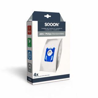 Sqoon støvsugerpose aeg philips standardpose 3-d æske med 4 stk.