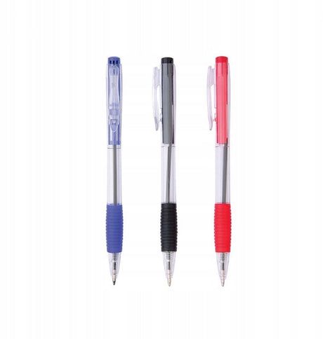 Kontorprodukter rød automatisk pen, vandtæt, 0,5 mm linje, ergonomisk