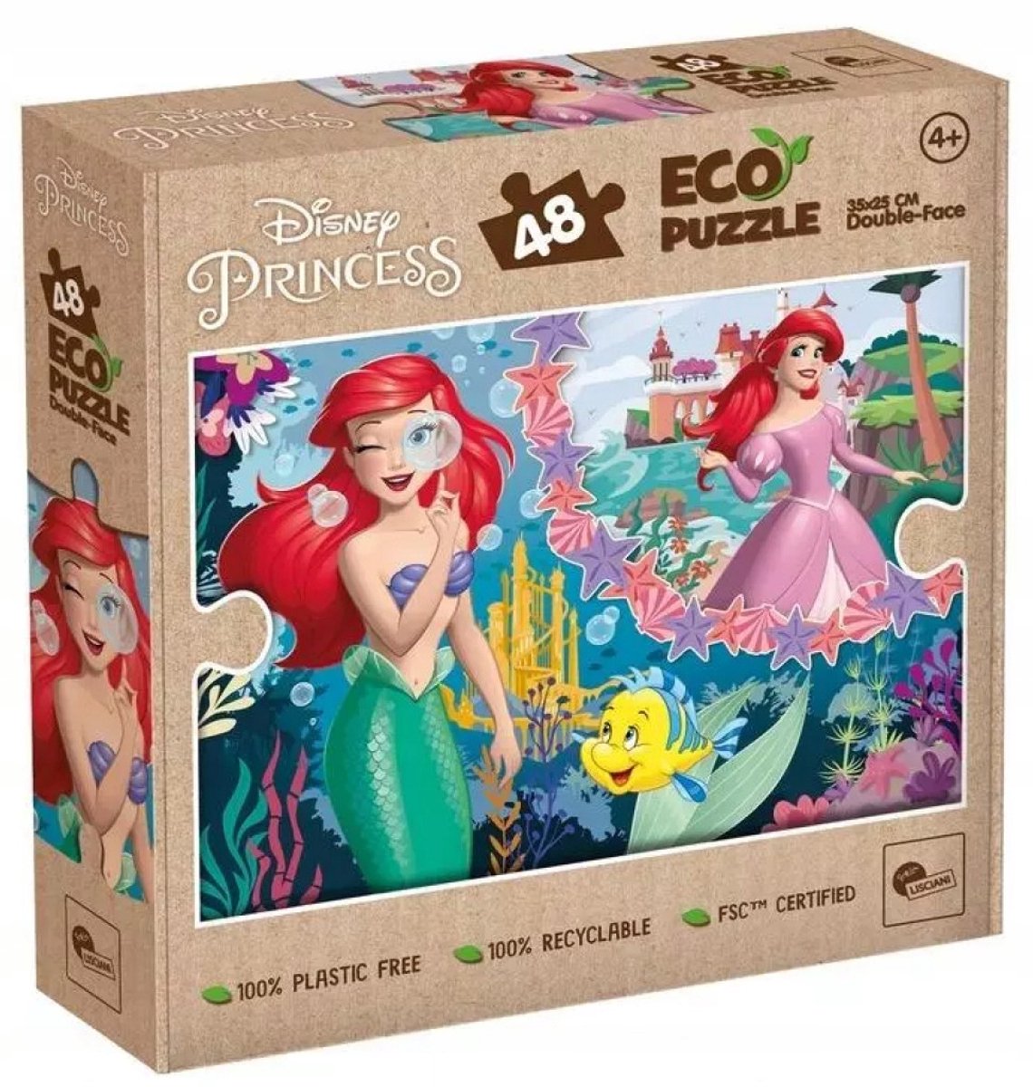 Lisciani disney eco puslespil mini df 48 ariel