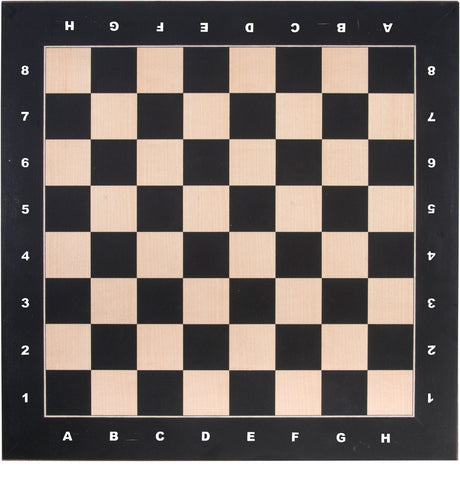 Engelhart schaakbord – esdoorn ingelegd 40x40 cm – met coördinaten (letters cijfers) – houten schaakbord voor schaakspel –