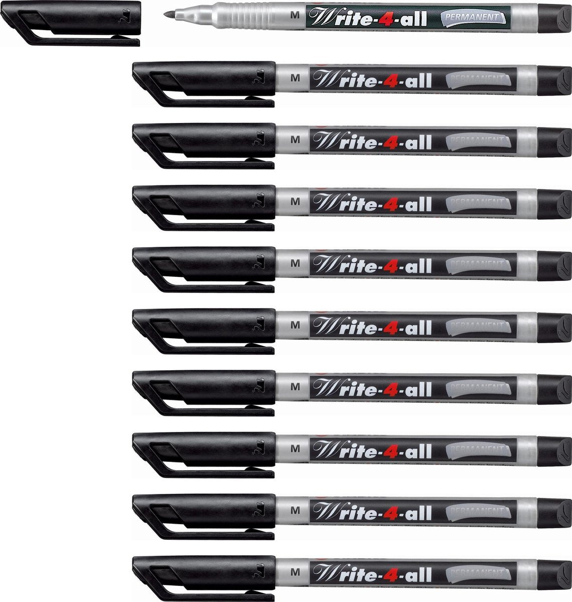 Stabilo skrive-4-alle - permanent tusch - medium 1,0 mm - æske med 10 stk