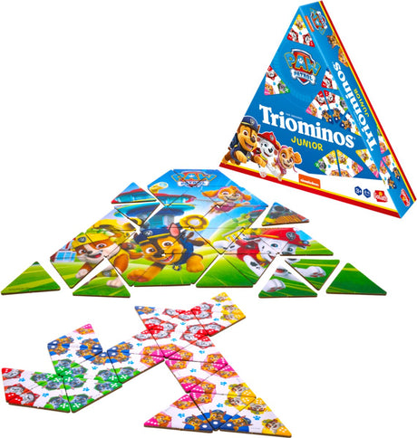 Goliath triominos junior paw patrulje - brætspil - børns spil - spil triominos med din yndlings paw patrulje karakter.