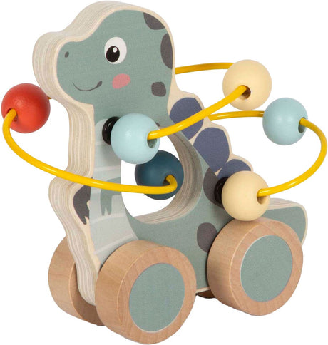 Lille fod - træ push figur motor spiral dino