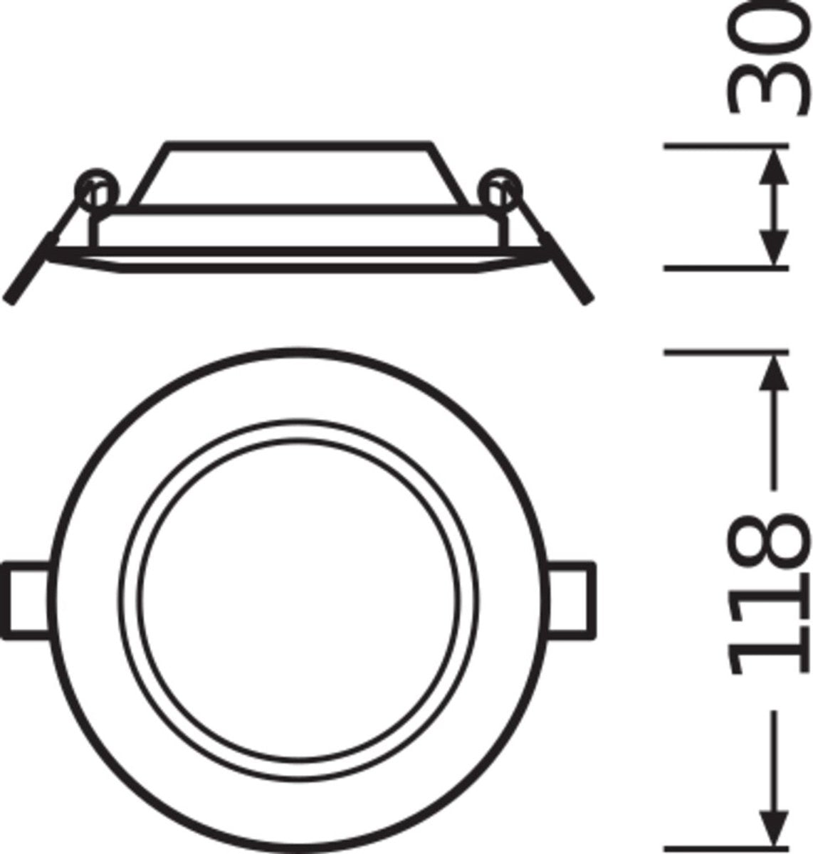 Ledvance downlight slim downlight spotlight projektør - 4058075078994 - e3aur