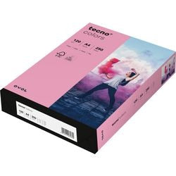 Farvet papir tecno a4 120 g m² pink 250 ark