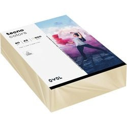 Farvet papir tecno a5 80 g m² creme 500 ark