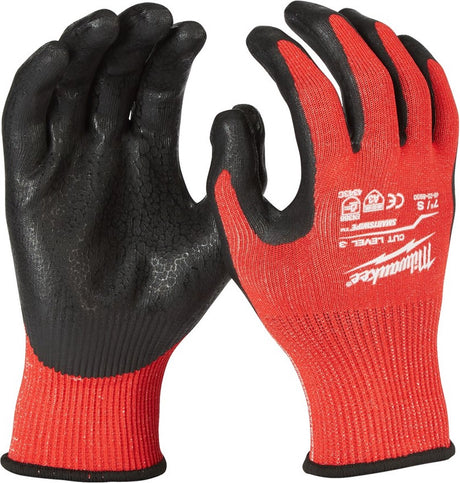 Milwaukee skæreklasse 3 dyppede handsker. snitniveau 3 handsker - m 8 - 1 stk - 4932471420