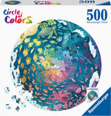 Ravensburger runde puslespil cirkel af farver hav og ubåd - puslespil - 500 brikker