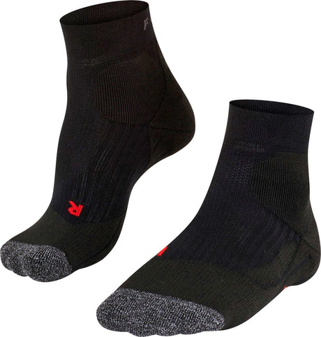 Falke te2 korte anti-blister bomuld funktionsmateriale tennisstrømper herre sorte - str. 39-41