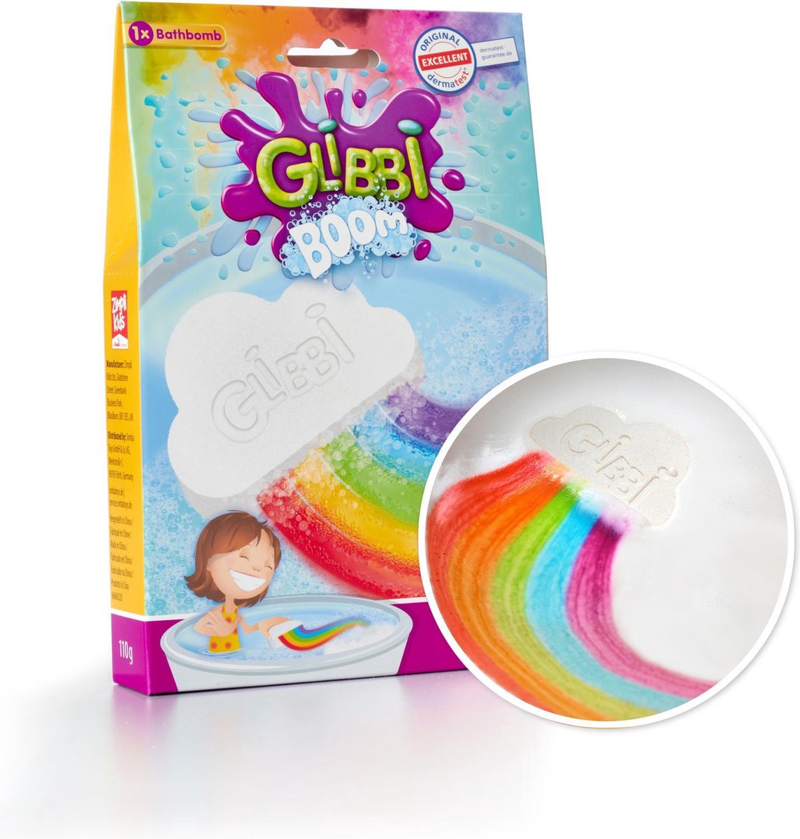 Simba glibbi boom rainbow - badebombe - fra 3 år - dermatologisk testet