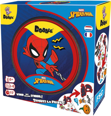 Asmodee dobble spiderman kortspil - spil for hele familien.