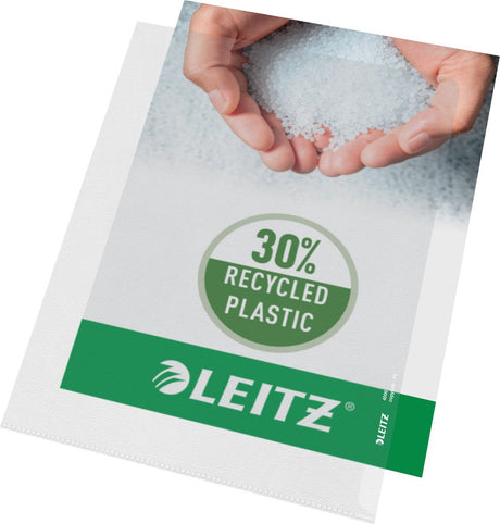 Leitz udstillingstaske i premium kvalitet - 30 % genbrugsplastik - a4 - 100 stykker - gennemsigtig