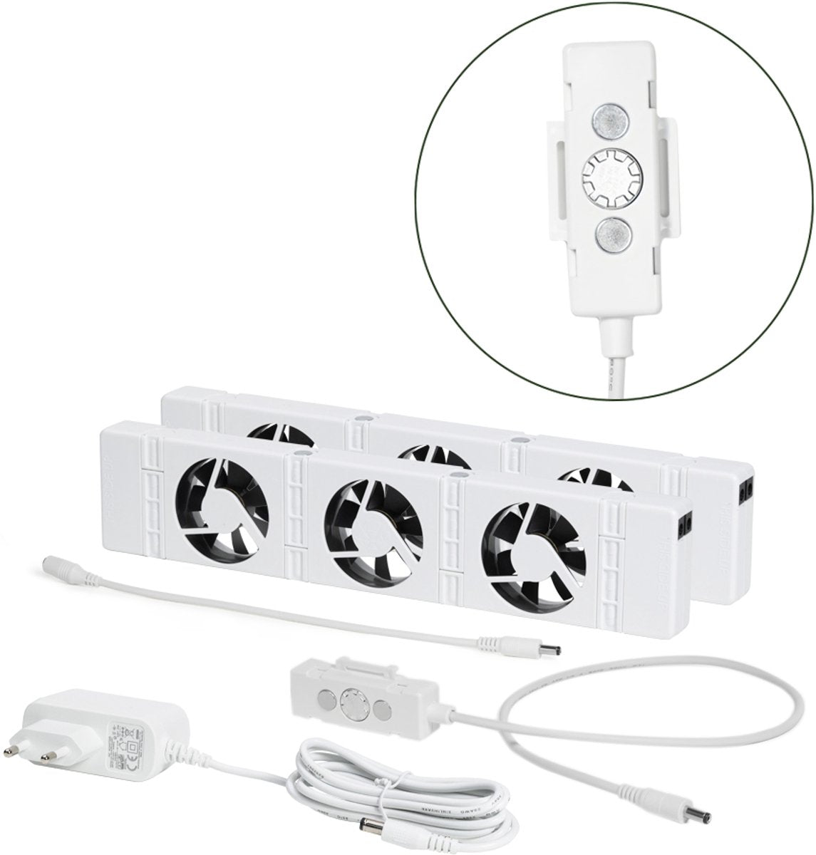 Speedcomfort radiator ventilator duo sæt – velegnet til standard, smalle og enkeltplacerede radiatorer og konvektorer