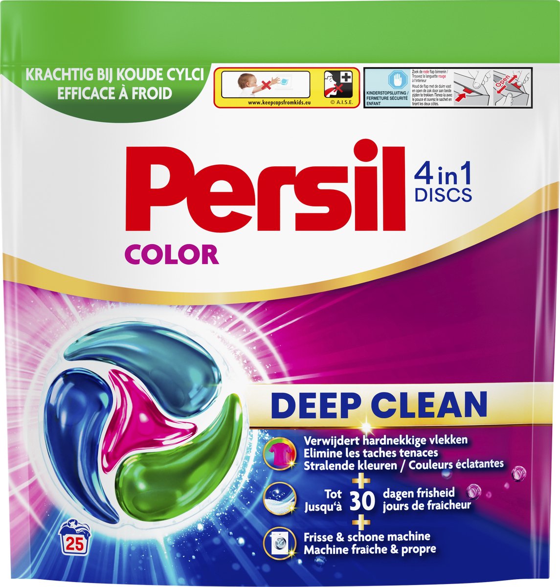 Persil skiver farve - vaskemiddel kapsler - 4-i-1 - skiver - farvet vasketøj - 5 x 25 vaske
