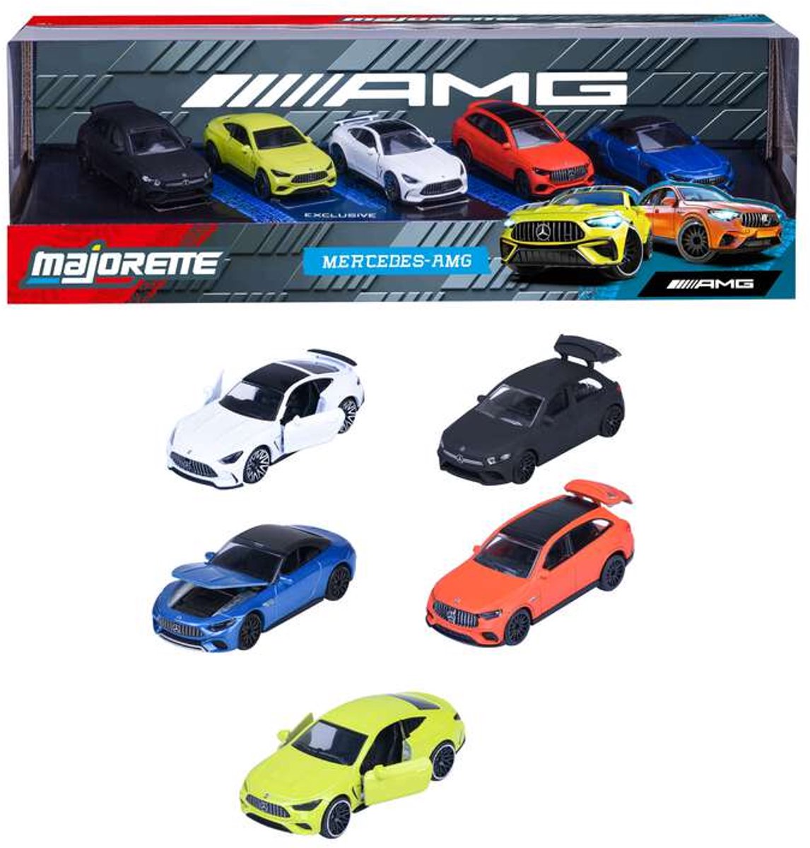 Majorette Mercedes-AMG sæt, 5 stk.