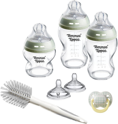 Tommee tippee glas naturlig start sutteflasker og sutter startsæt - 150 ml og 250 ml flasker til nyfødte babyer - 0m+