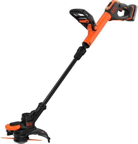Black+decker 18v grastrimmer 2.0ah 25cm strimmer met 2 messen zonder accu en lader - bcstr918b-xj