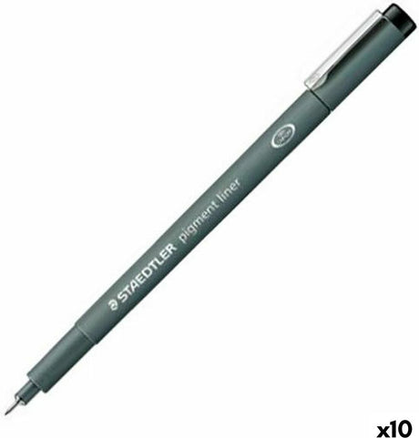 Staedtler - kunstnerserie - pigment liner - fineliner - sort - 0,4 mm - 10 stk.