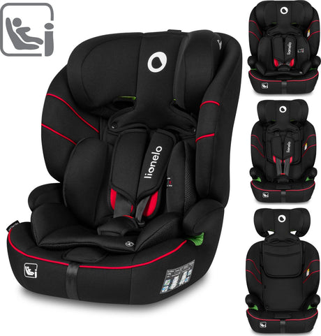 Lionelo levi i-size autostol 76-150 cm (9-36 kg) - gruppe 1 2 3 - fremadvendt - 5-punktssele - justerbar nakkestøtte - memoryskum - dri-sæde - ece r129 03