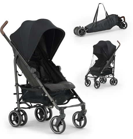 Deryan bobbie paraplu buggy - met draagtas - verstelbaar - zwart