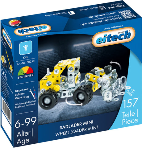 Eitech ® byggeboks – mini skovl byggesæt – 157 dele – metal byggesæt med værktøj – byggelegetøj – fra 6 år