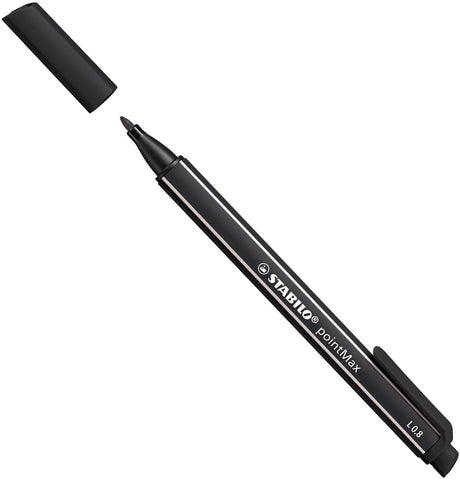 Stabilo pointmax - hardtip fineliner - sort (488 46)