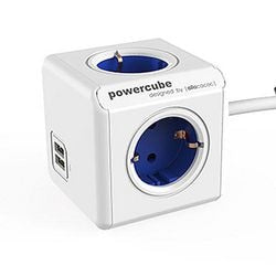 Strømskinne allocacoc powercube hvid blå