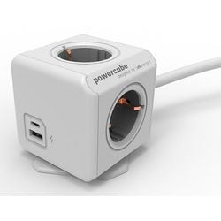 Strømskinne allocacoc powercube hvid grå