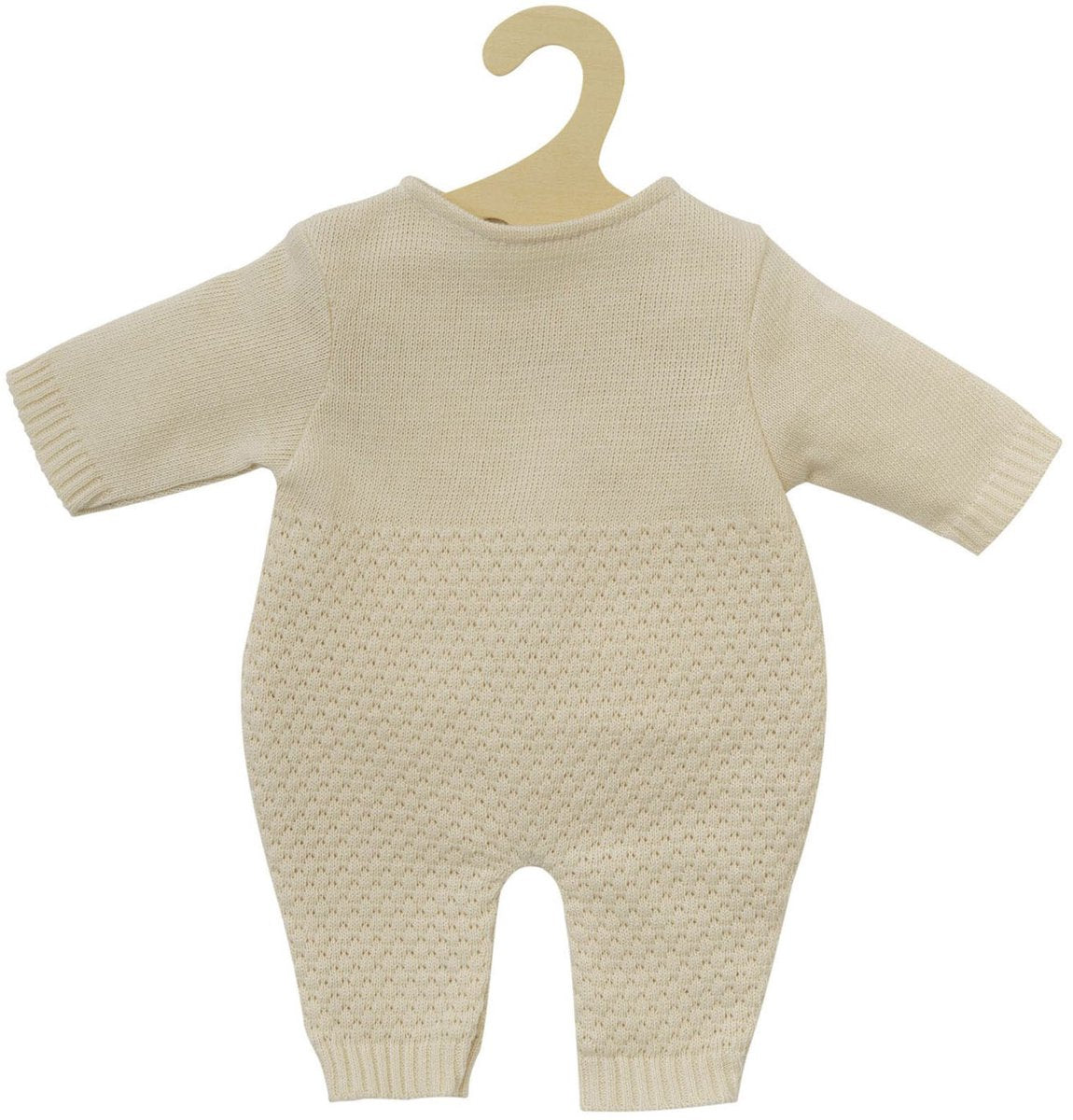 Heless dukker strik overalls ecru, 28-35cm