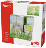 Goki træblok puslespil gård