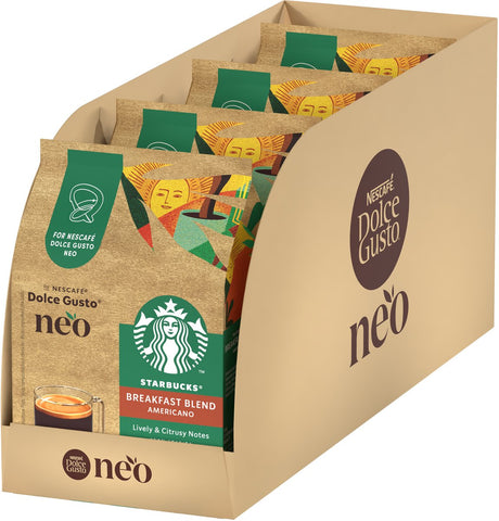 Starbucks by nescafe dolce gusto neo kaffepuder morgenmadsblanding - 4x12 bælg til 12 kopper kaffe