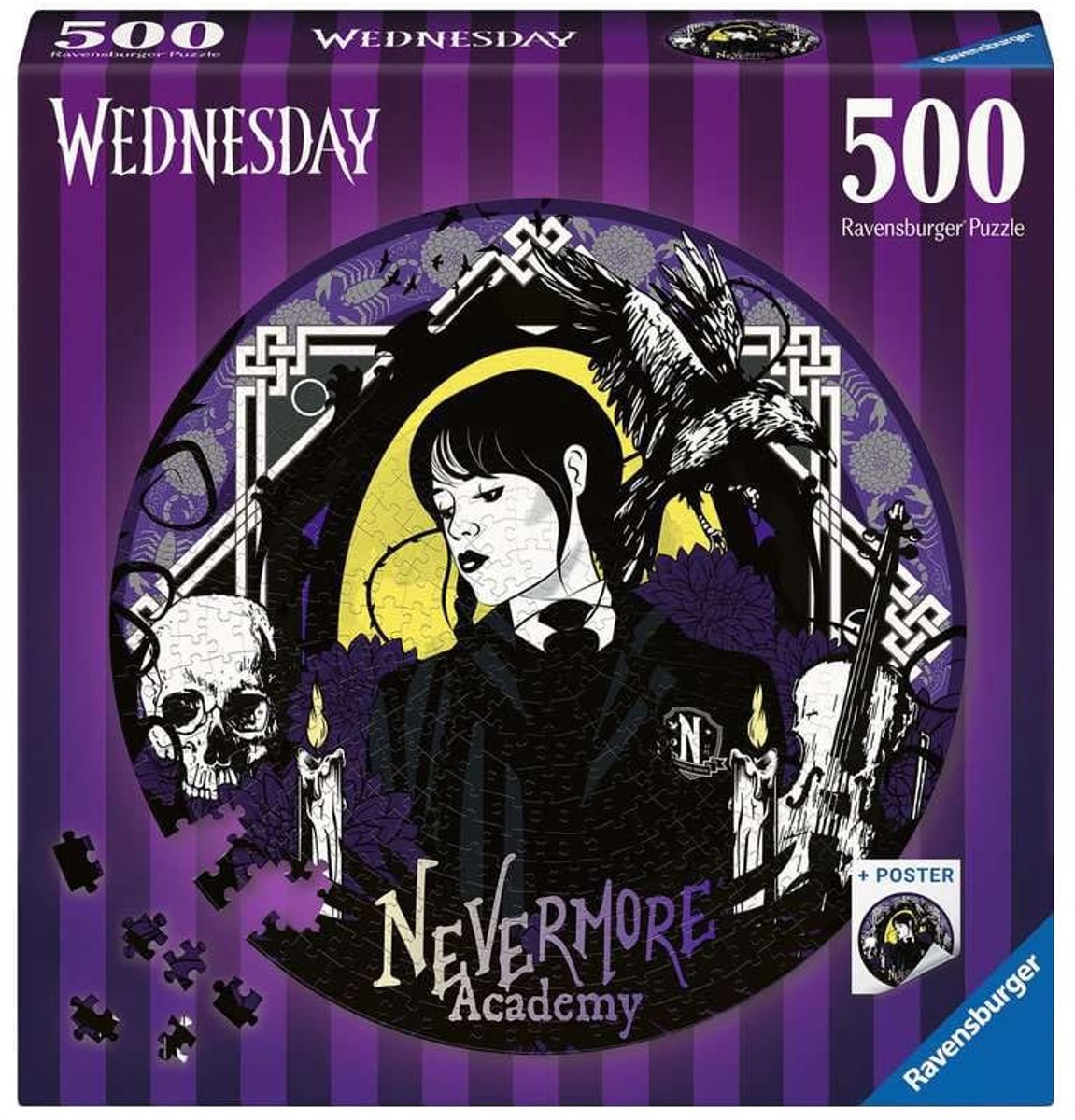 Ravensburger puslespil onsdag Nevermore Academy - 500 stykker film.