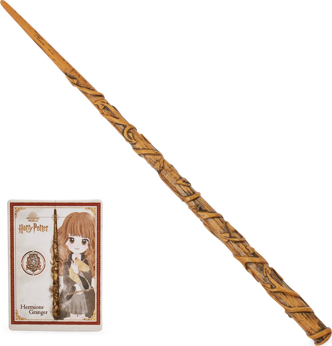 Wizarding world harry potter - hermione granger tryllestav - med stavekort - 30 cm