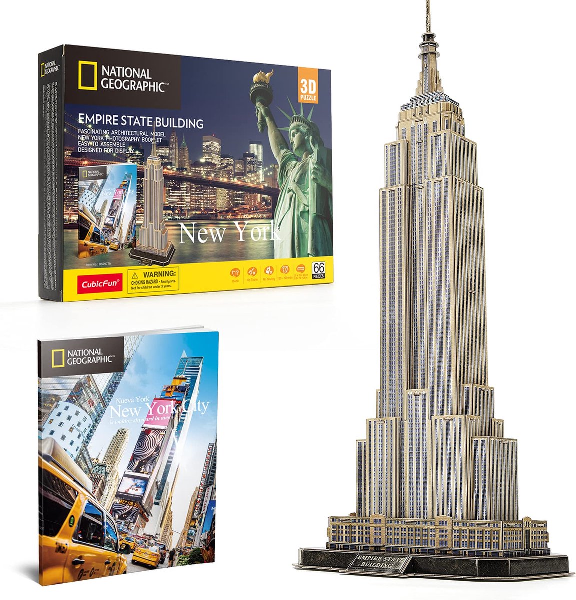Kubisk sjovt 3d-puslespil National Geografisk Empire State Building
