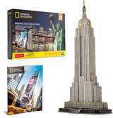 Kubisk sjovt 3d-puslespil National Geografisk Empire State Building