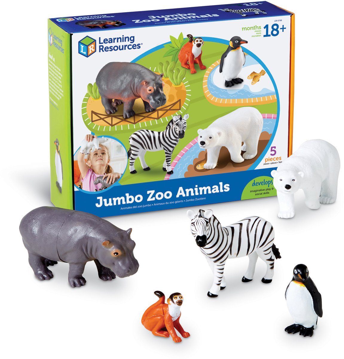 Læringsressourcer jumbo zoo-dyr - fra 18 måneder