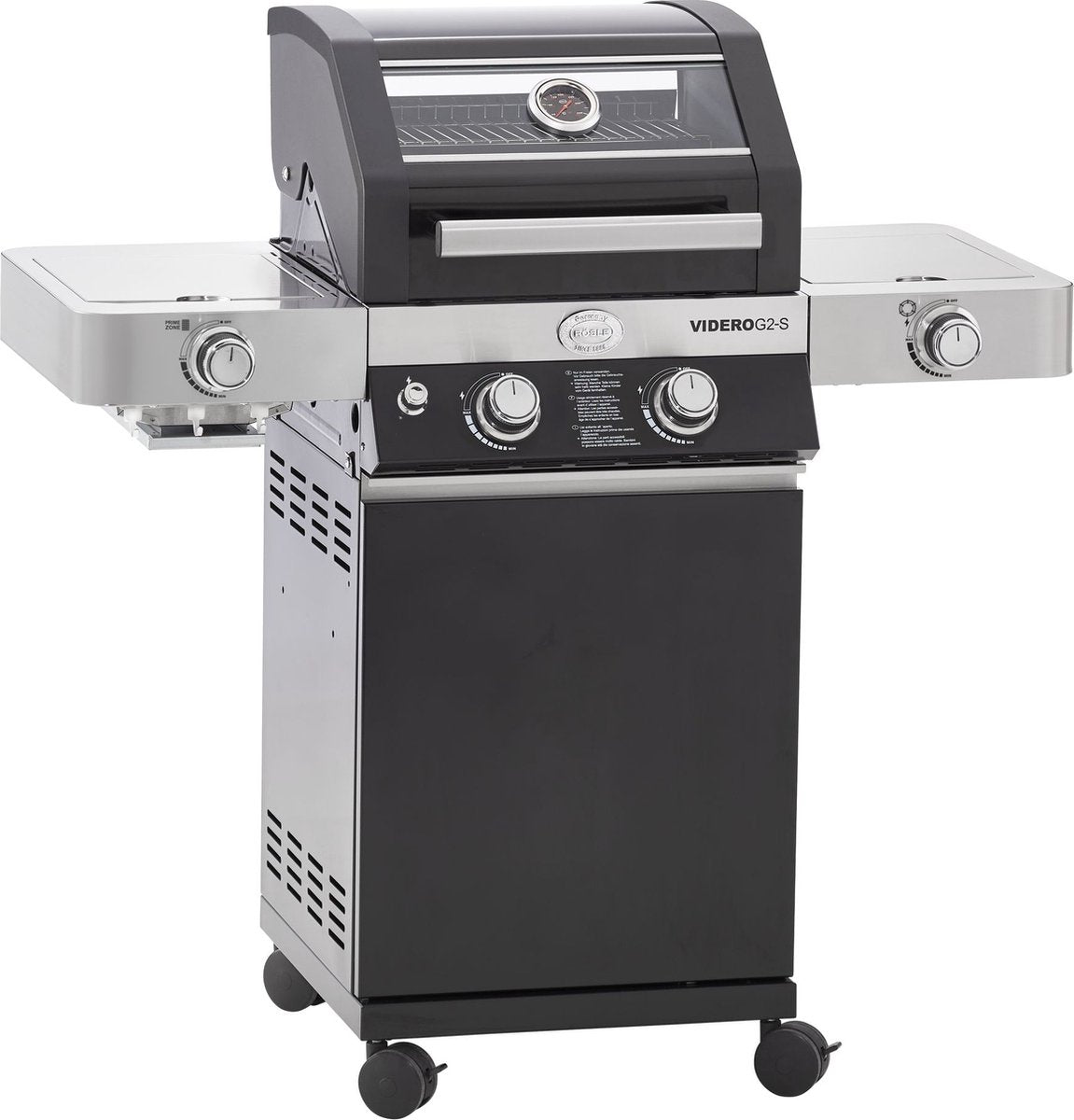 Rösle grill - grill gas videro g2-s vario 30 mbar - rustfrit stål - sort